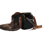 Prenosná taška pre psa Golden dog Lux - hnedo-čierna